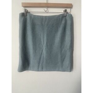 Fore Womens Size Large Sea foam Green Rayon Polyester Mini Skirt